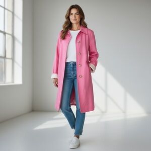 Coach coated canvas driving coat